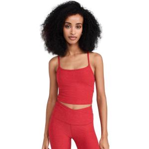 Beyond Yoga Women’s Spacedye Slim Racerback Cropped Tank(Ruby Red Heather)