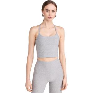 Beyond Yoga Women’s Spacedye Slim Racerback Cropped Tank(Silver Mist)