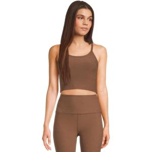 Beyond Yoga Women’s Spacedye Slim Racerback Cropped Tank(True Chocolate Heather)