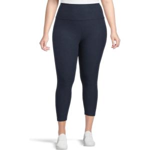 Beyond Yoga Women’s Spacedye Walk and Talk High Waisted Capri Legging(Nocturnal Navy)