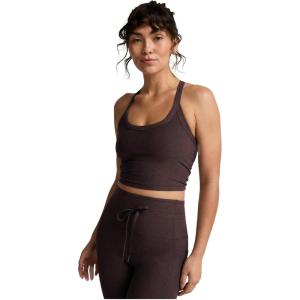 Beyond Yoga Women’s Spacedye on The Up Cropped Tank(Dark Chocolate Heather)
