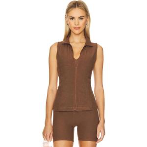 Beyond Yoga womens Venice Zip-front Vest(True Chocolate Heather)